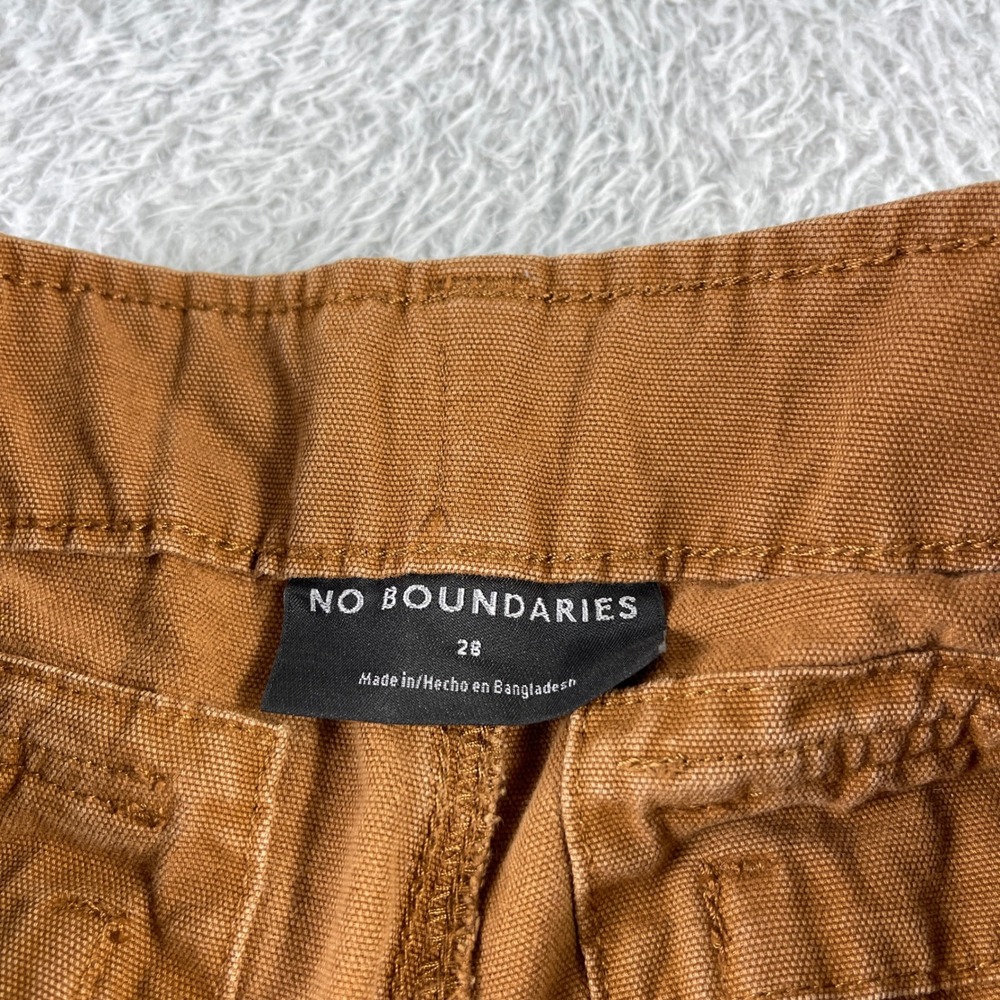 No Boundaries Brown Cargo Pants Wide Leg Utility Trousers Size 28 Streetwear - Picture 2 of 10